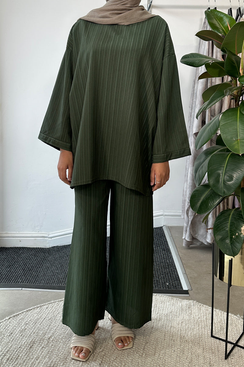 KAYLA TEXTURED COORD KHAKI
