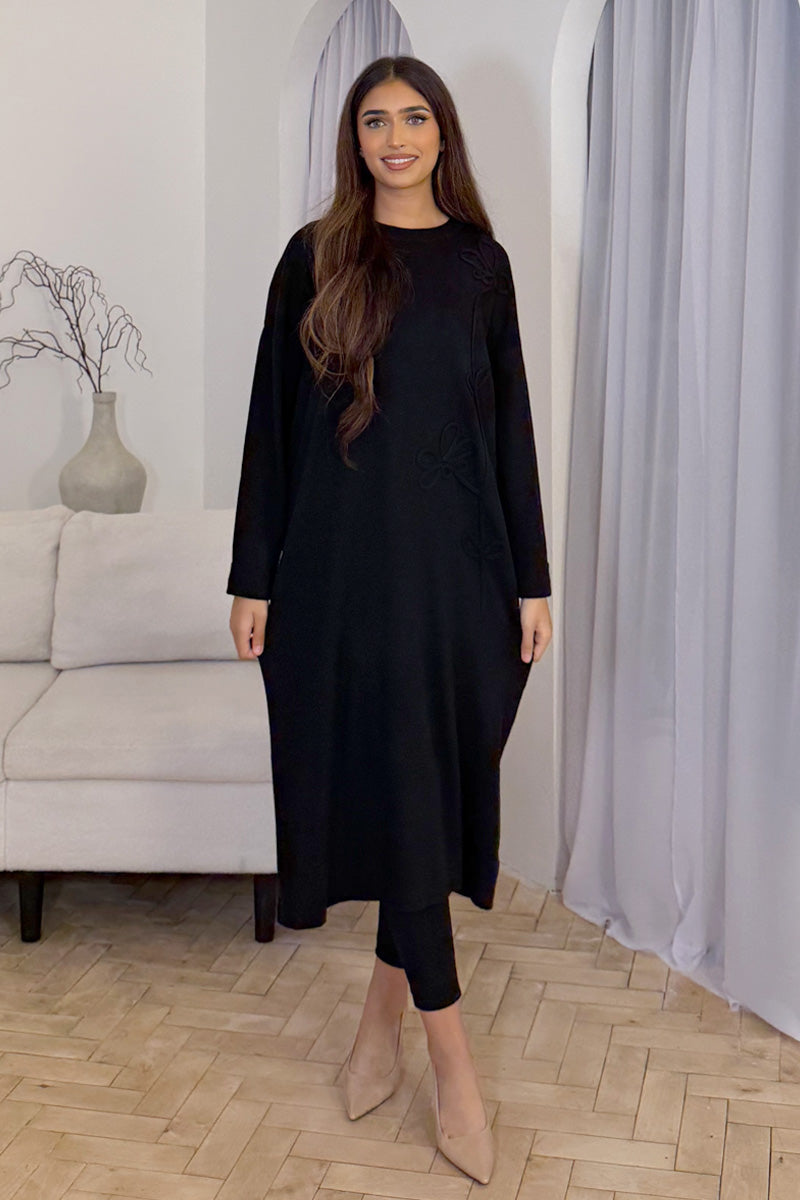 ELODIE MIDI DRESS BLACK