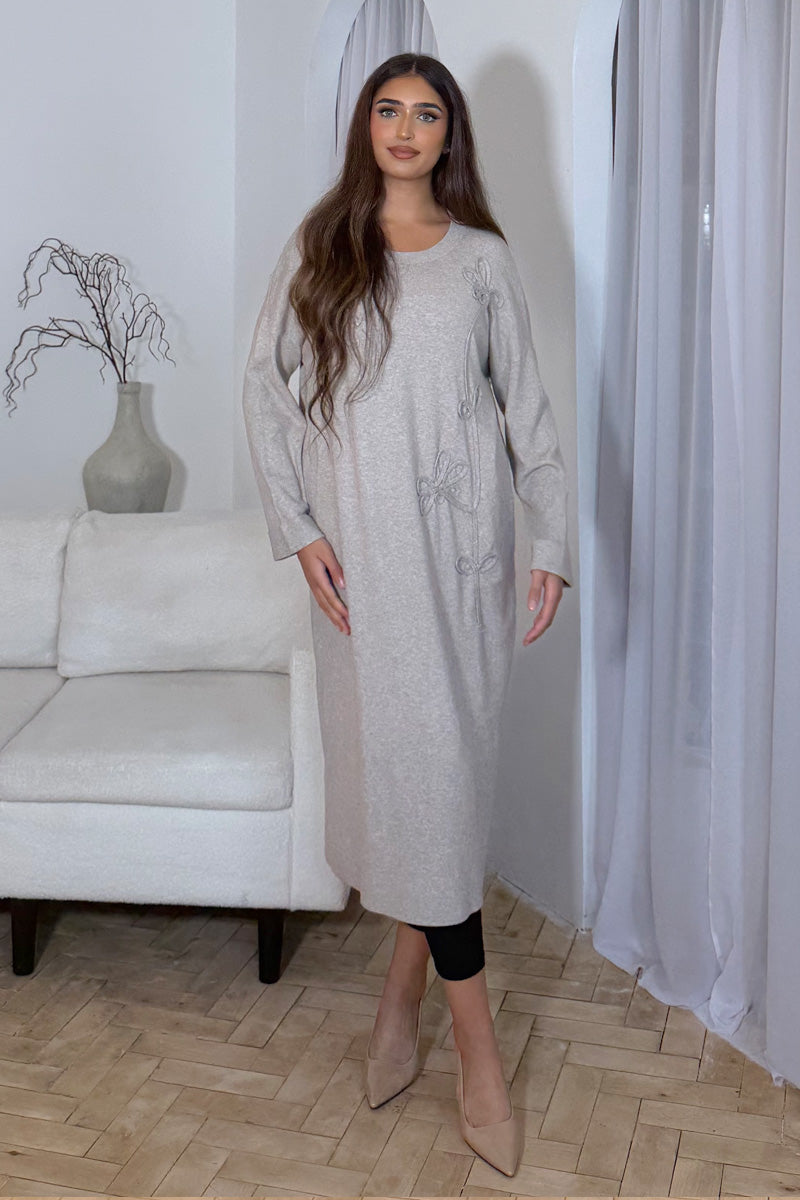 ELODIE MIDI DRESS TAUPE