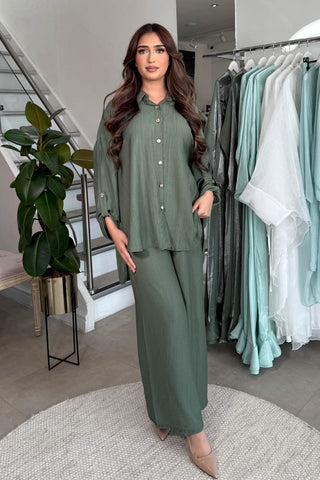MIRA ABSTRACT COORD SET KHAKI