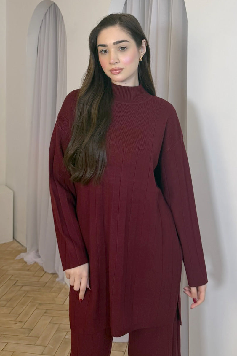 SARAI COORD SET BURGUNDY