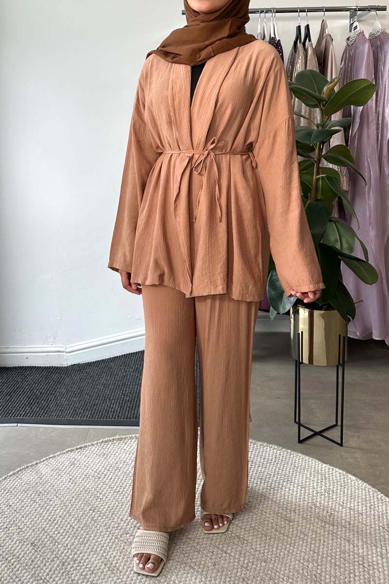 LEILA TWO PIECE COORD CAMEL
