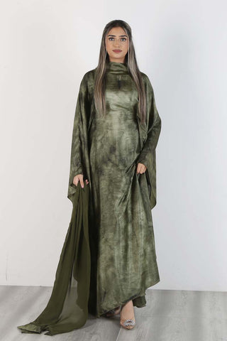 Crinkle Silk-Satin Touch Hijab | Taupe