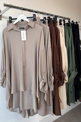 MIRA ABSTRACT COORD SET KHAKI