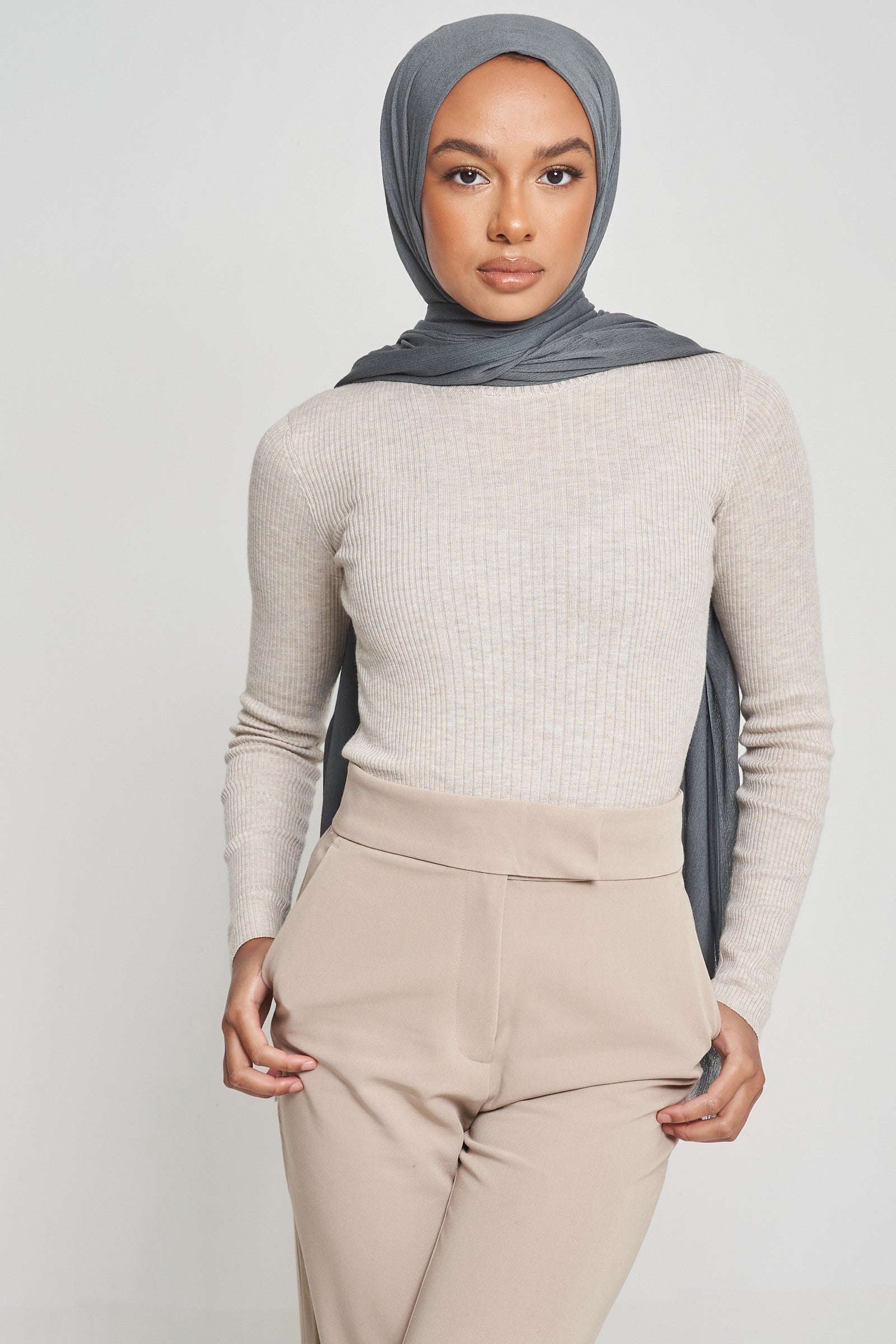 Steel Grey | Deluxe Crinkle Hijab