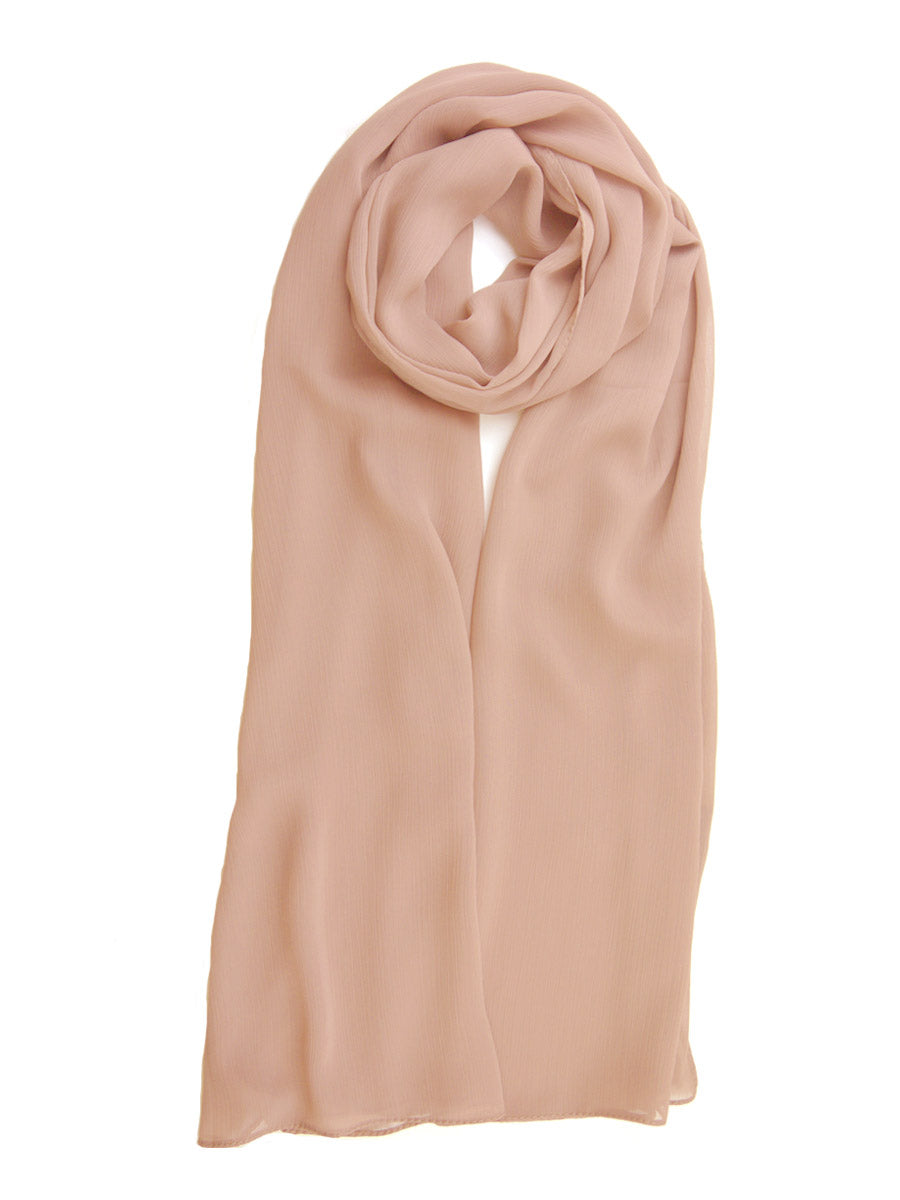 Light Peach Crinkle Chiffon Hijab