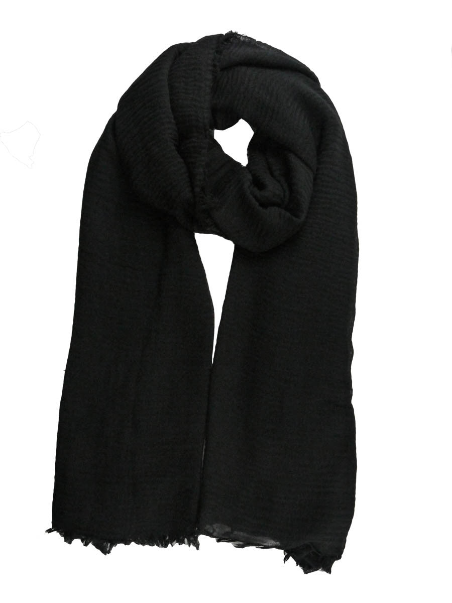 Black Crinkle cotton  Hijab