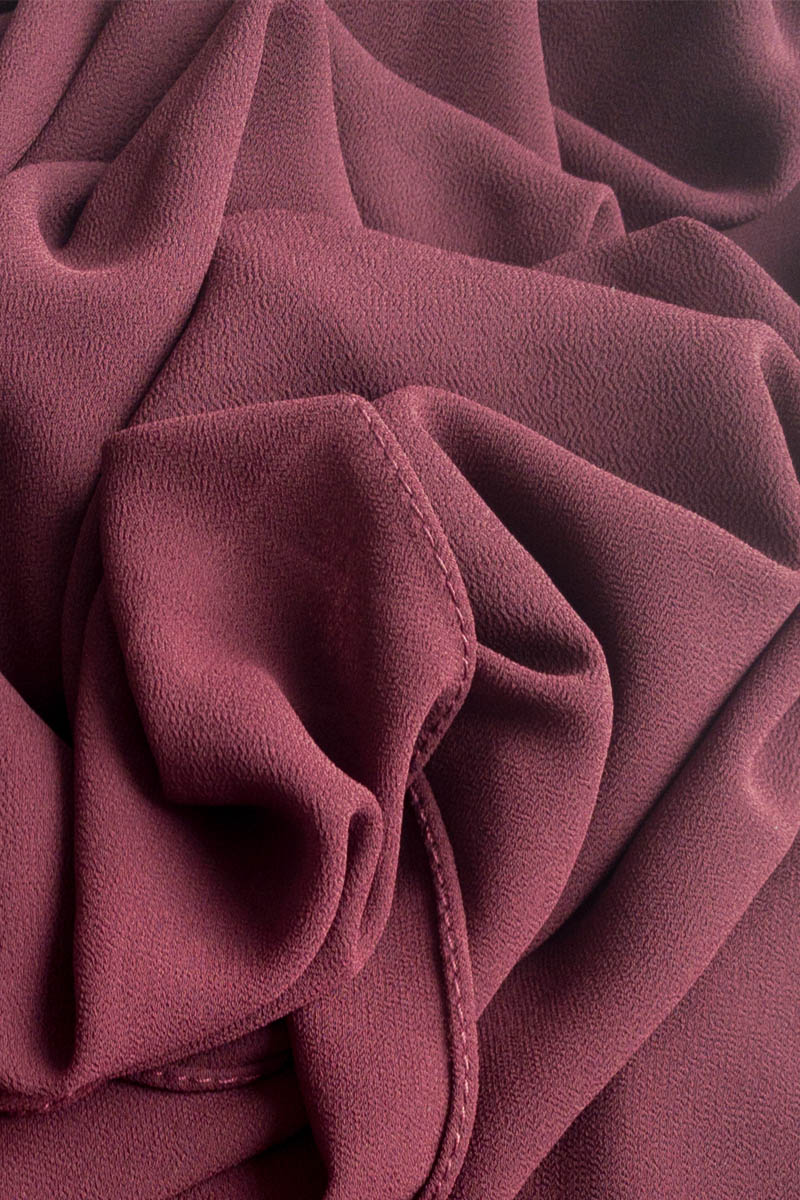 Deep burgundy- Chiffon Hijab
