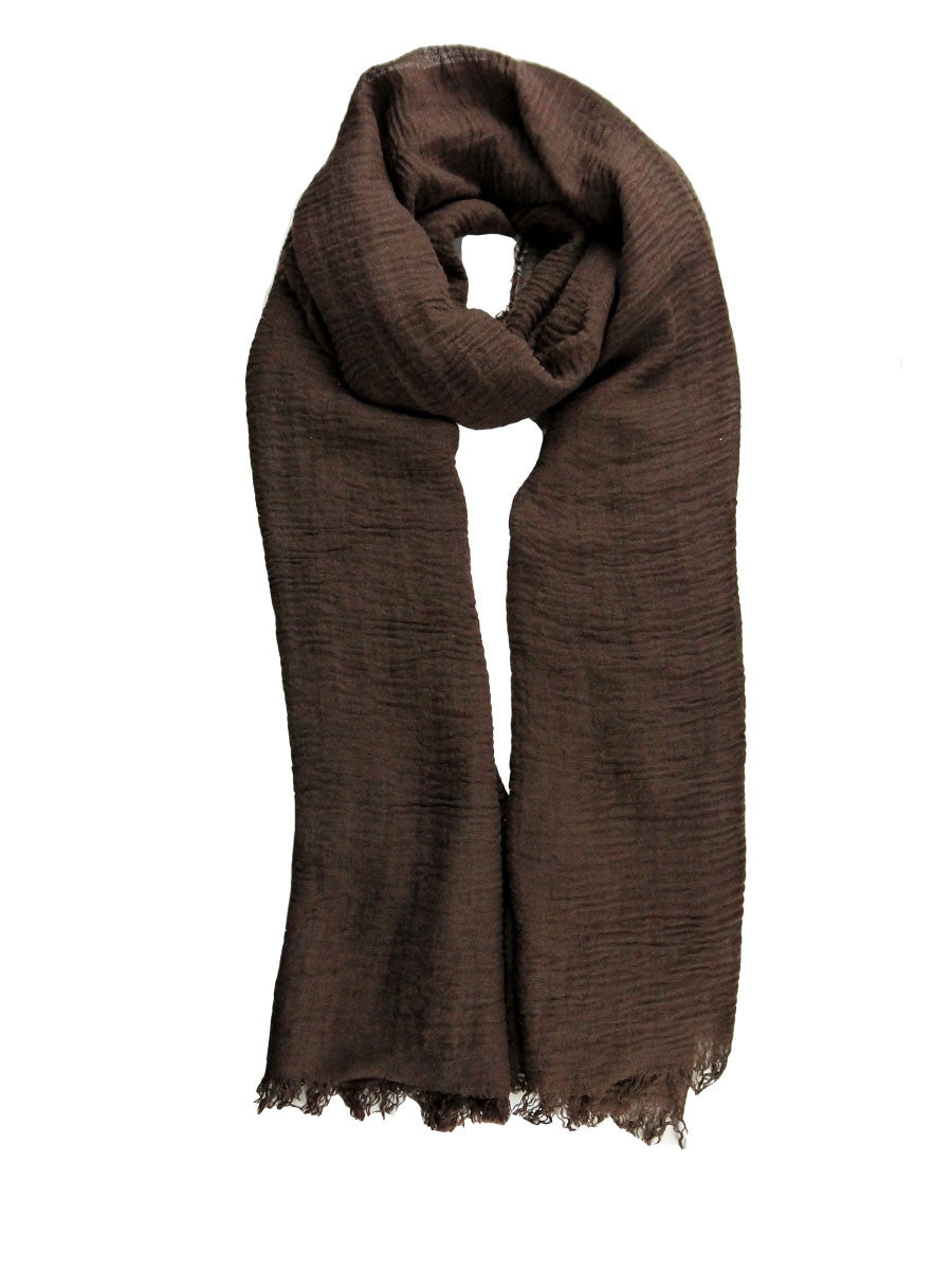 Chocolate Cotton Crinkle Hijab