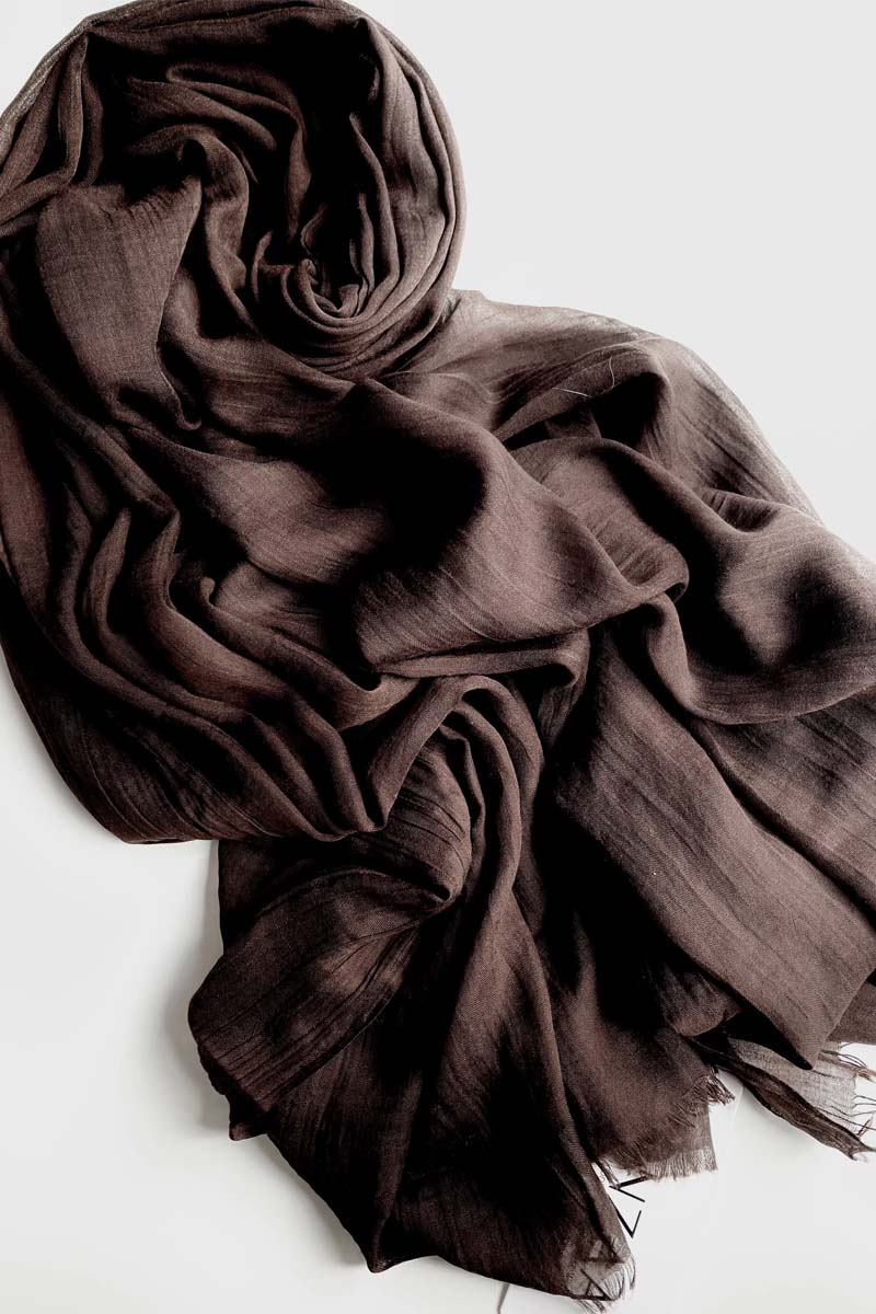 Cocoa Brown Cotton Mix Hijab