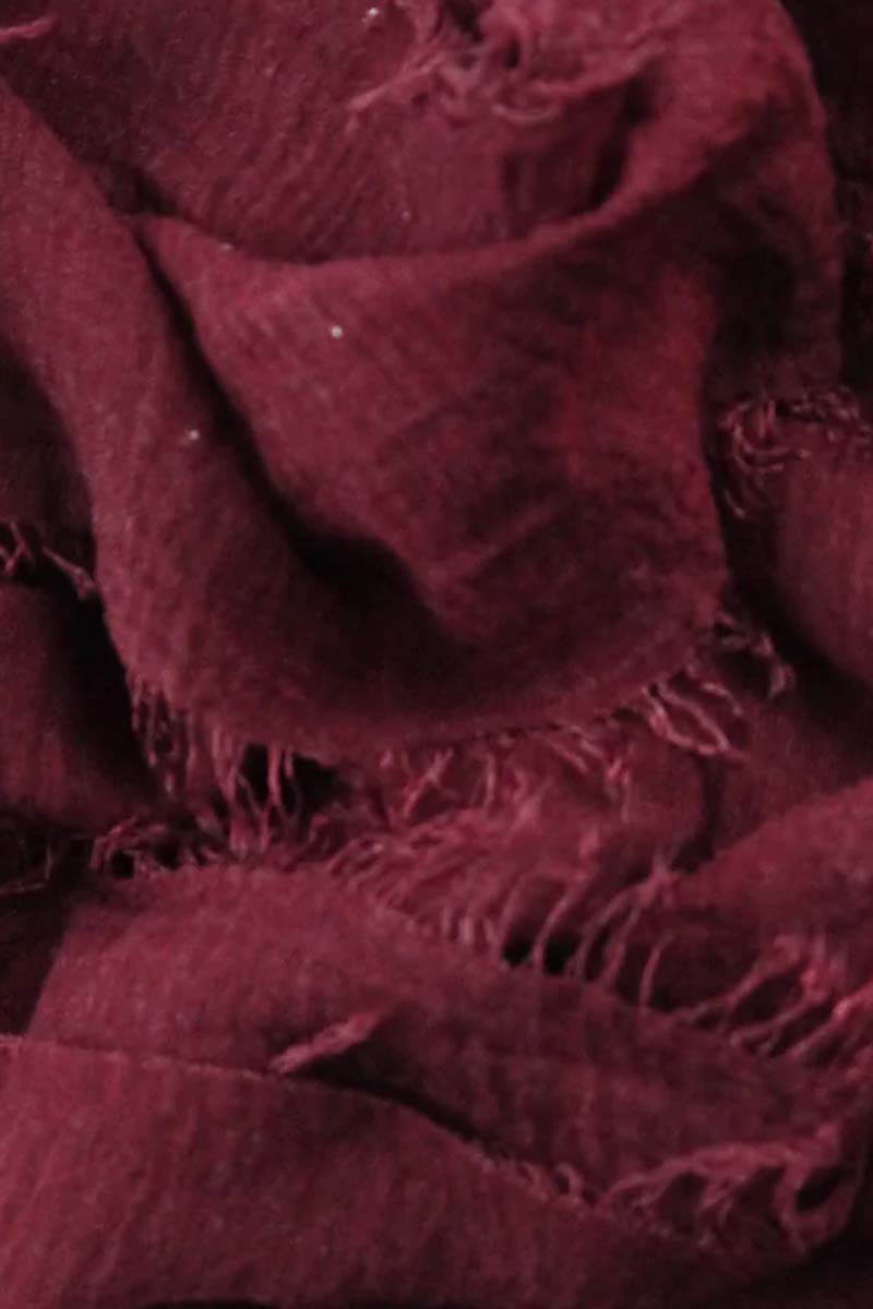 Burgundy Cotton Crinkle Hijab
