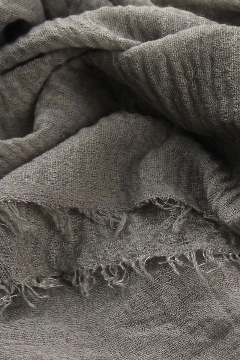 Taupe Crinkle Cotton Hijab