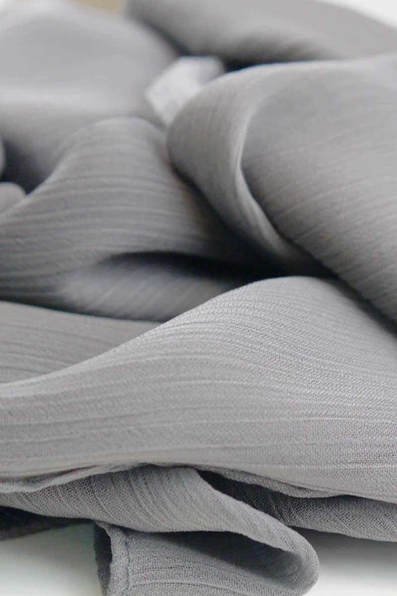 Classic Grey | Crinkle Chiffon Hijab