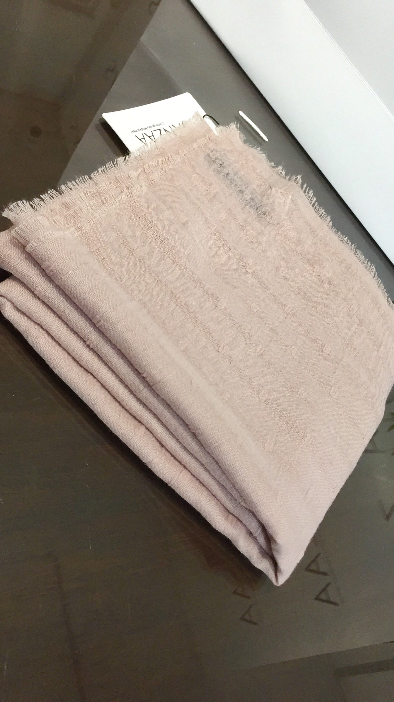 Dusky pink Hijab with textured dot detail