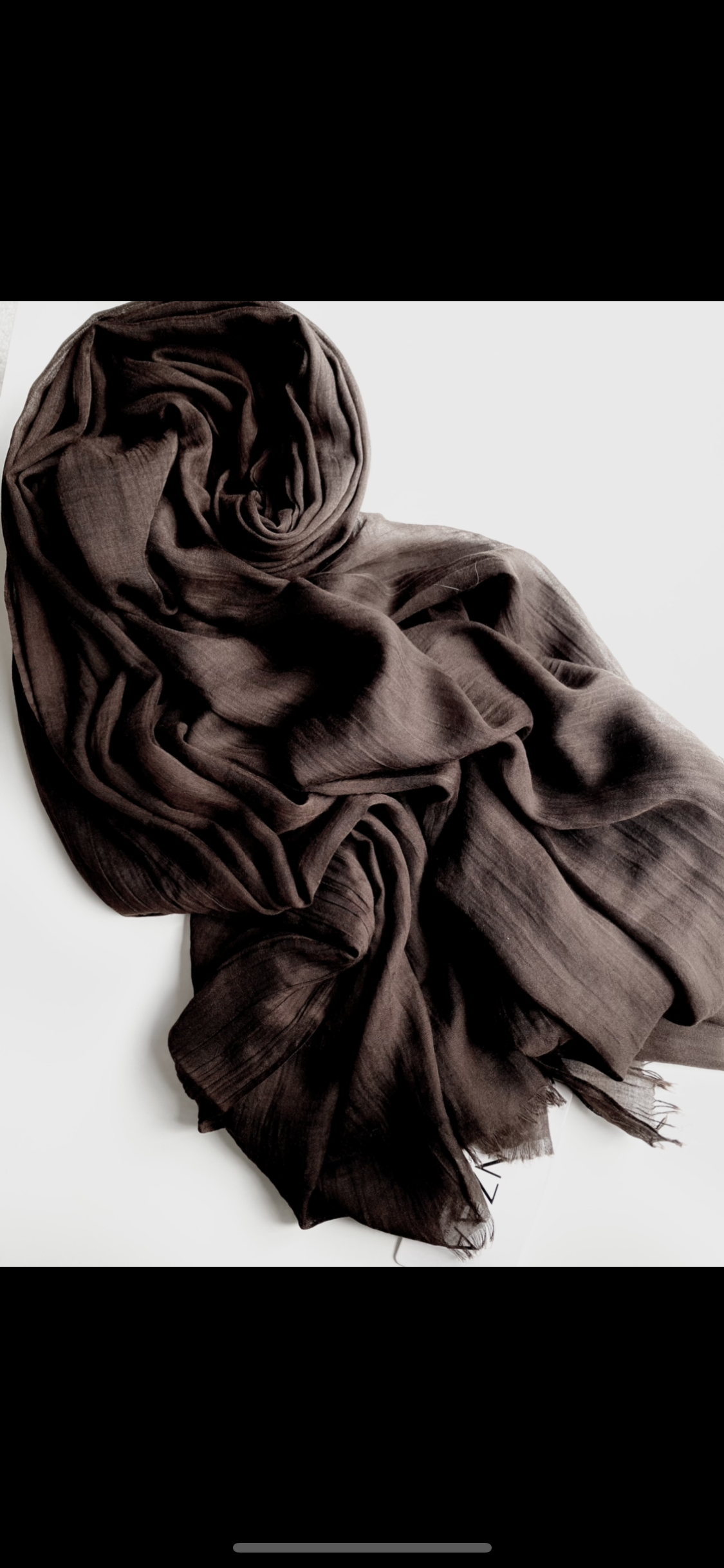 Cocoa Brown Cotton Mix Hijab