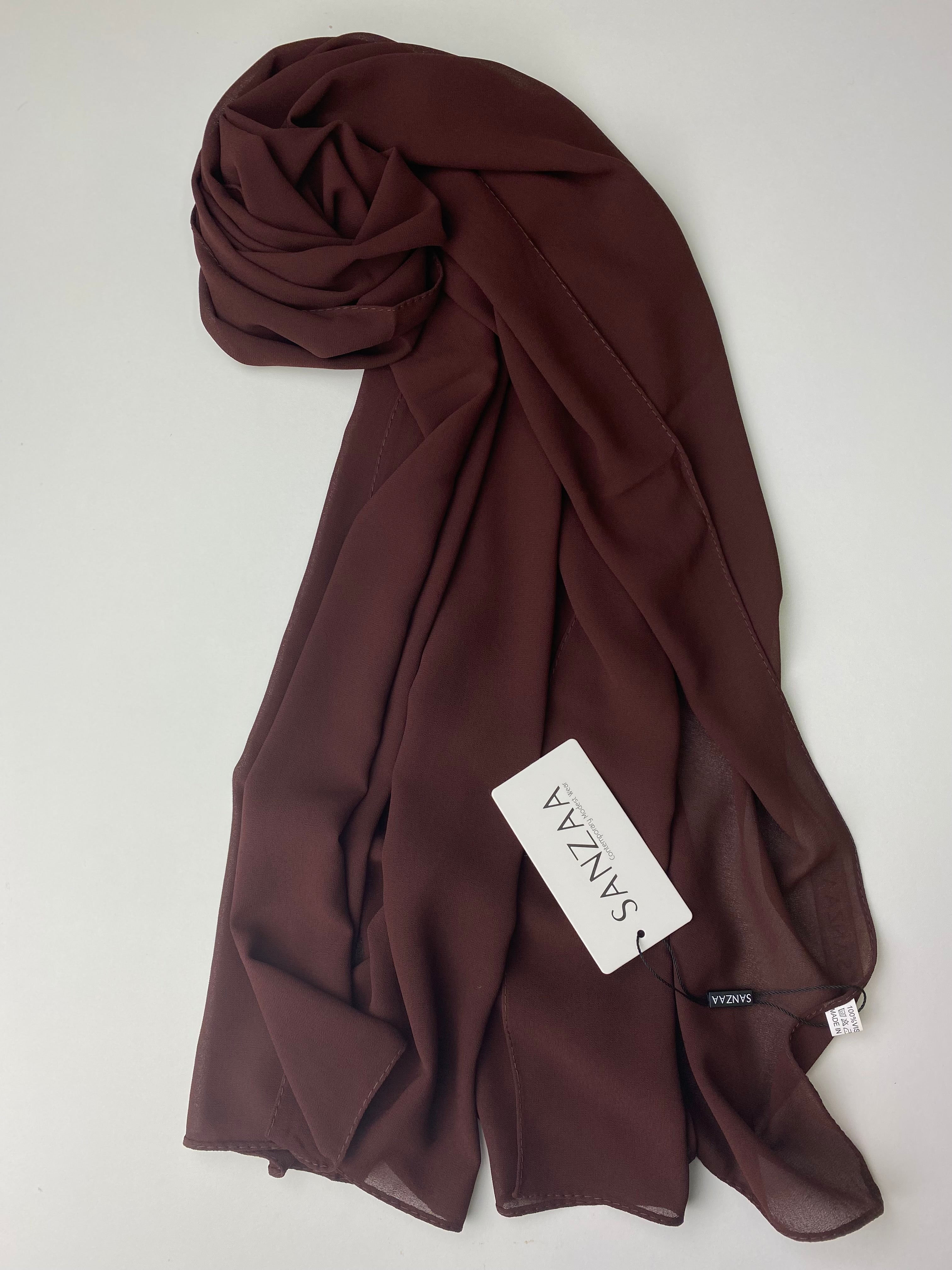Mahogany Brown- Chiffon Hijab