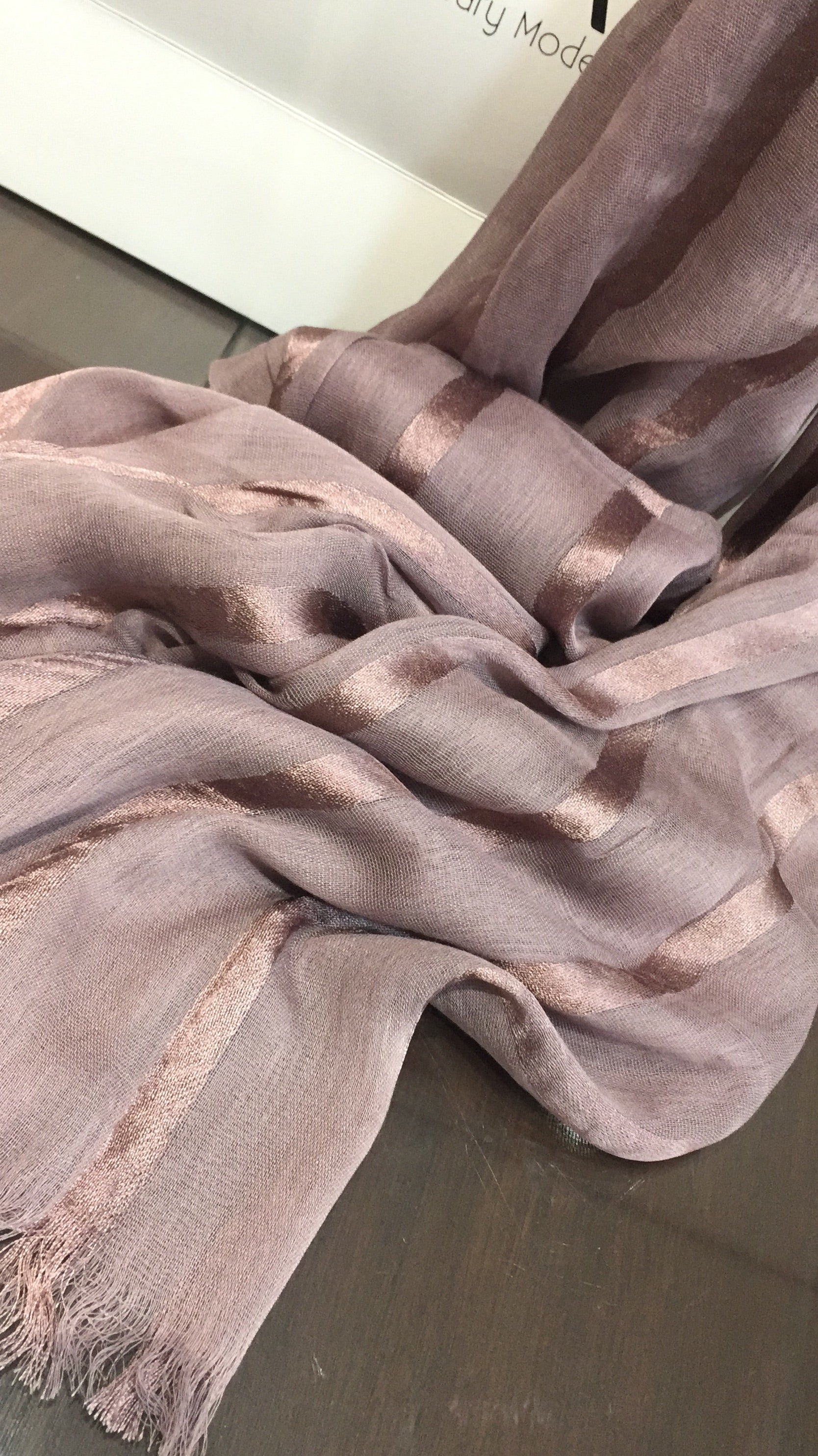 Soft mink with stripe detail