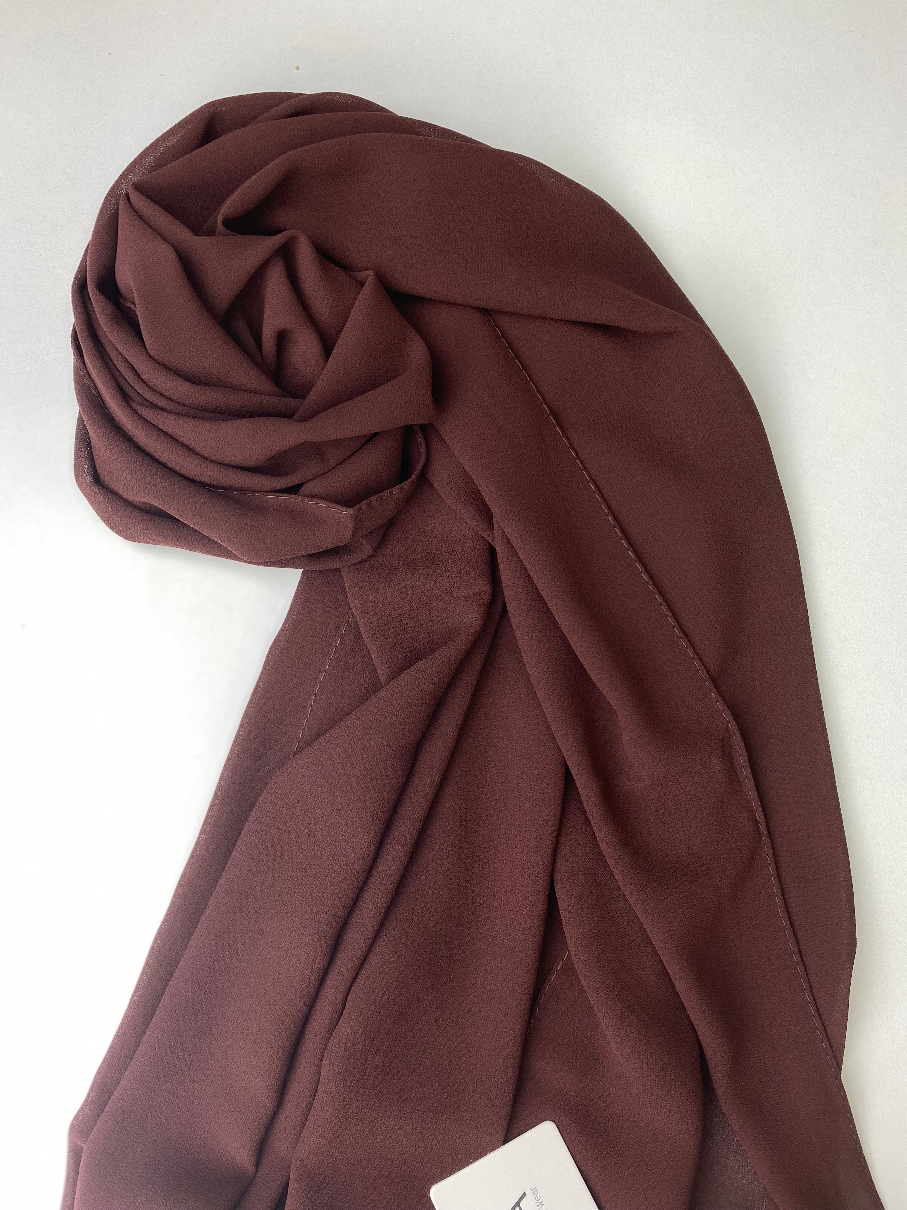 Mahogany Brown- Chiffon Hijab
