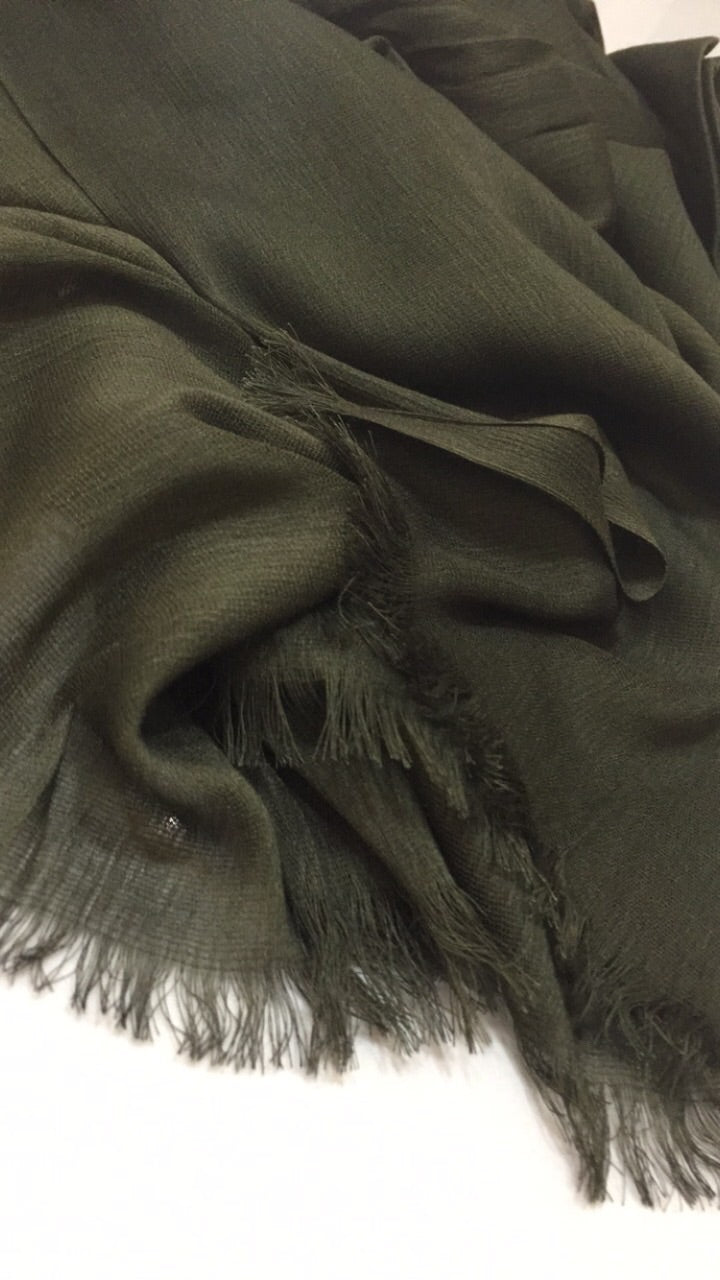 Deep Khaki | Deluxe Crinkle Hijab