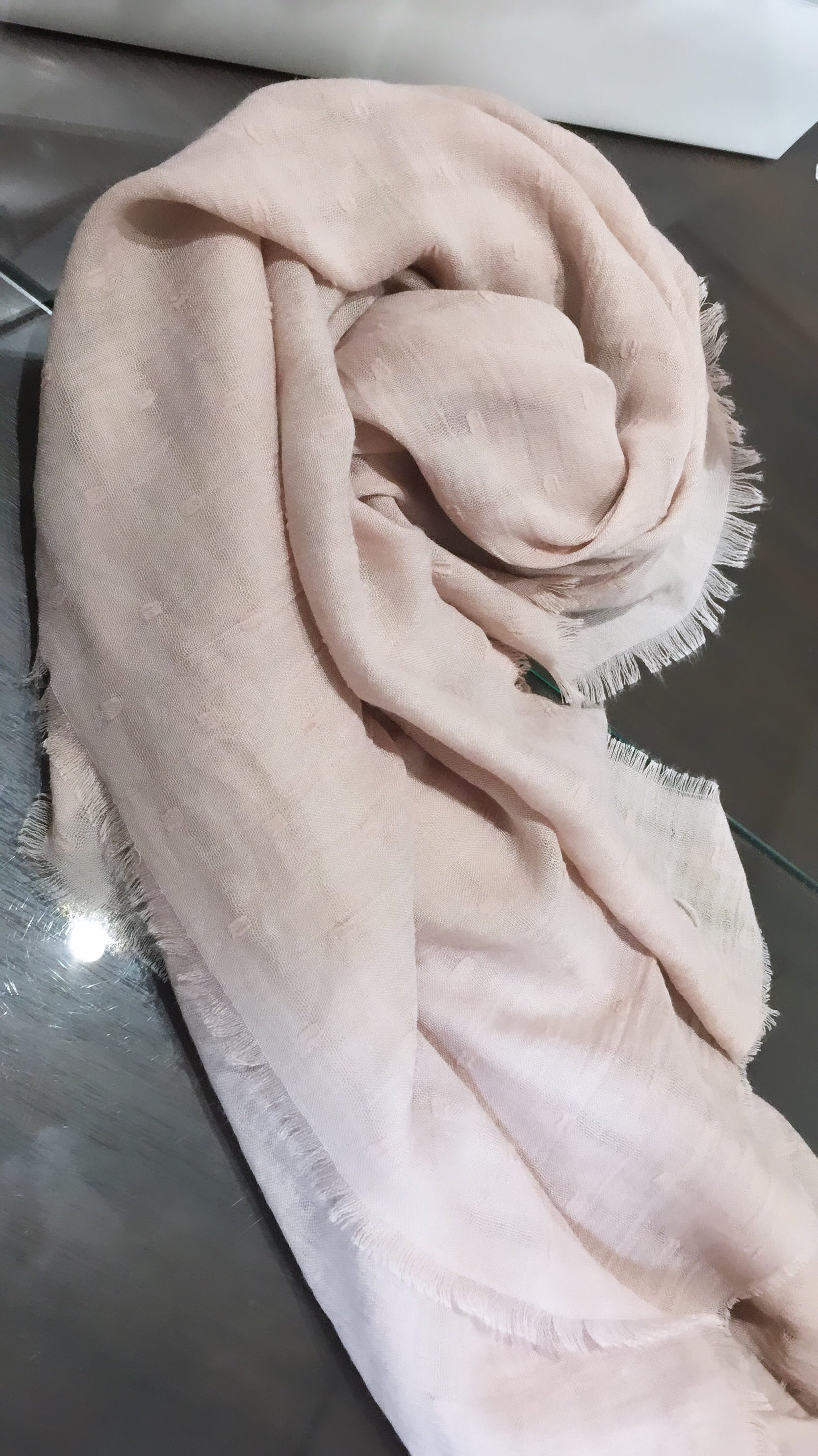 Dusky pink Hijab with textured dot detail