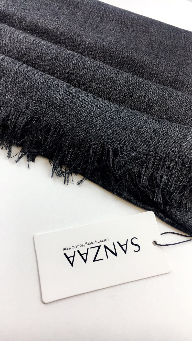 Charcoal Grey | Luxury Cotton Modal Hijab