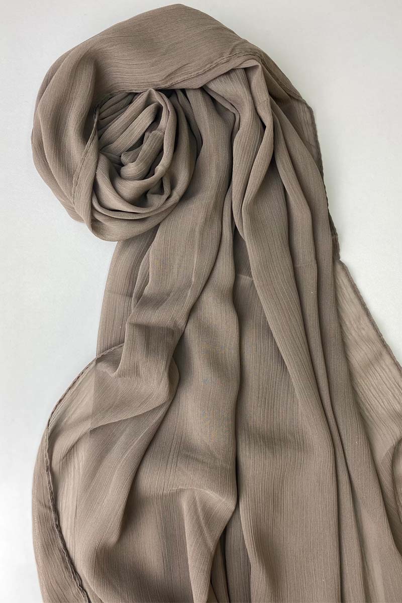 Stone- Lightweight Crinkle Chiffon