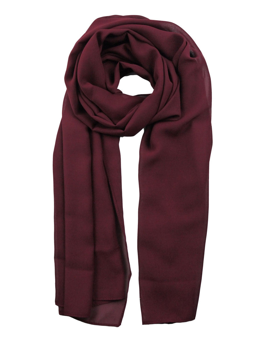Maroon- Chiffon Hijab