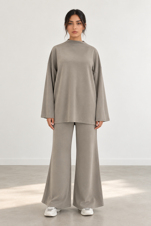 SOFT MODAL HIGH-NECK CO-ORD