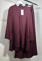 NORA V-neck two piece coord set Plum