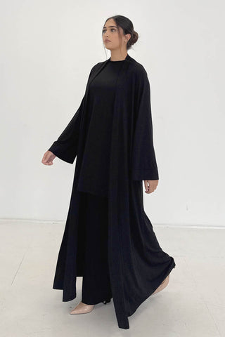 MAHIN TWO-PIECE KNIT SET BLACK