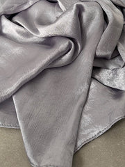SILVER  | Crushed silk hijab