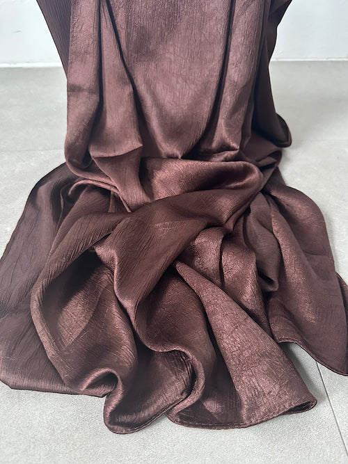 Choco | Crushed silk hijab