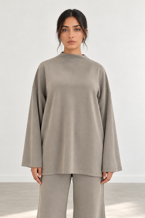 SOFT MODAL HIGH-NECK CO-ORD