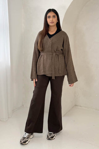MAHIN TWO-PIECE KNIT SET BLACK