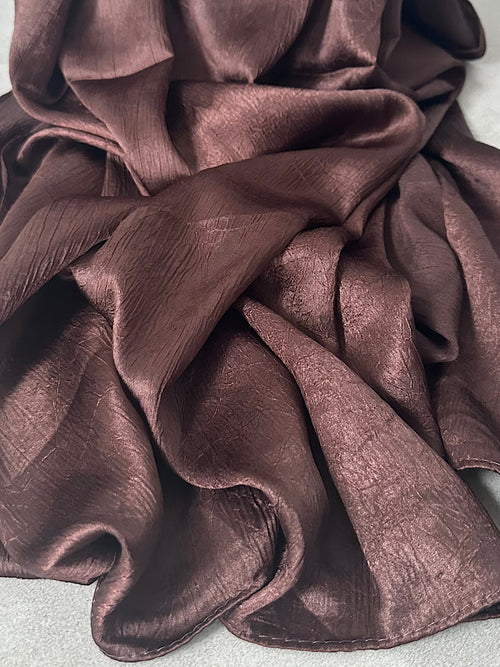 Choco | Crushed silk hijab