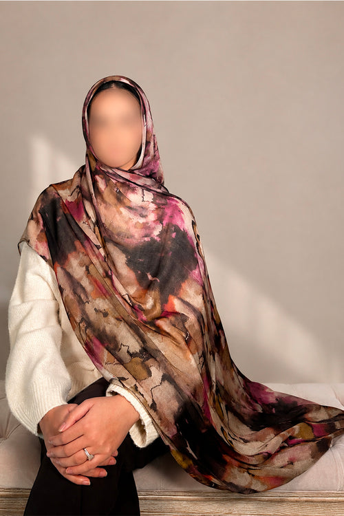 Marble Print Hijab ROSE