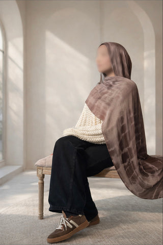 Ripple Tie-Dye Hijab Navy Blend