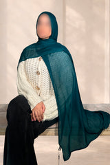 Teal Serenity Modal Hijab