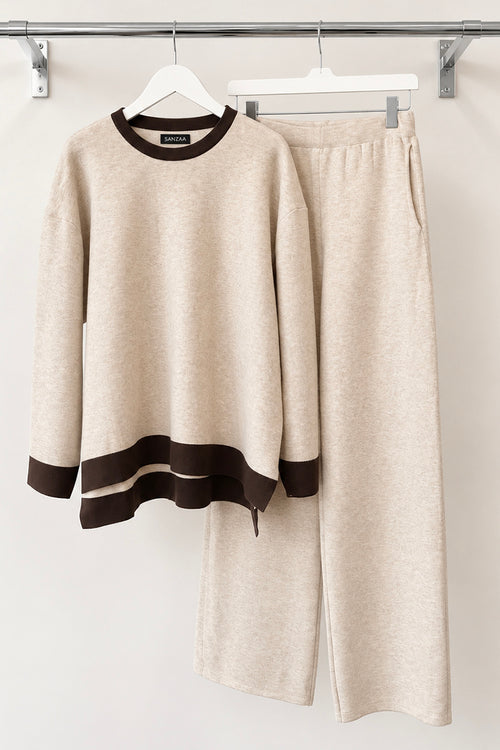 ZAYA CONTRAST COORD BEIGE