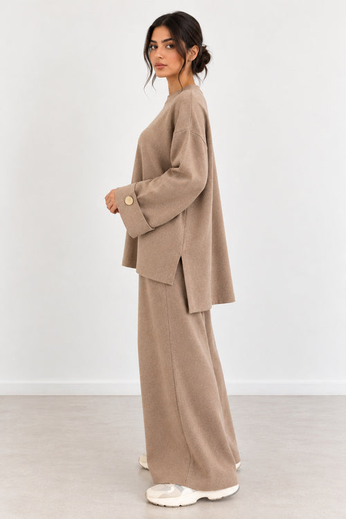 GOLD BUTTON KNIT COORD