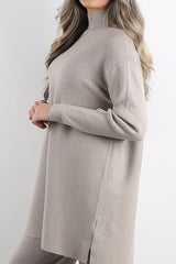 CYRA KNIT COORD TAUPE