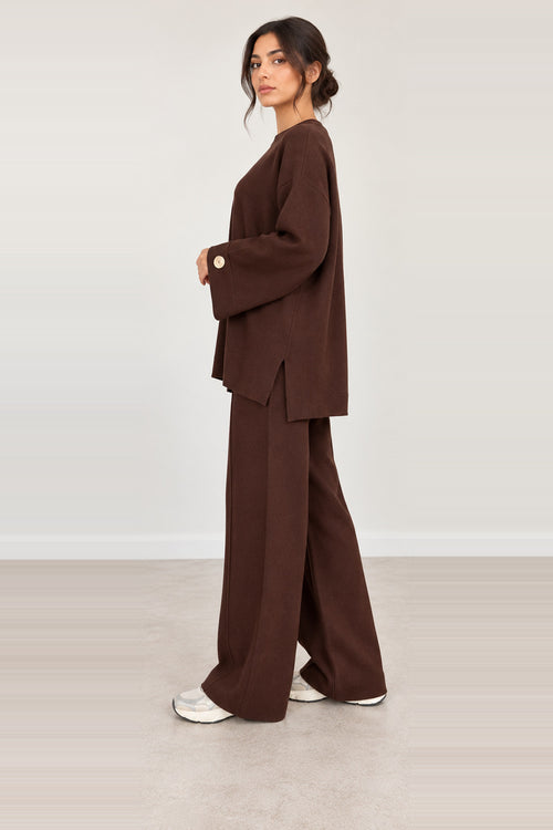 GOLD BUTTON KNIT COORD