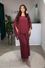 KAAZI SILK COORD BURGUNDY