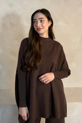 FREYA PONCHO COORD BROWN