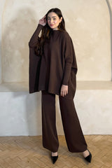 FREYA PONCHO COORD BROWN