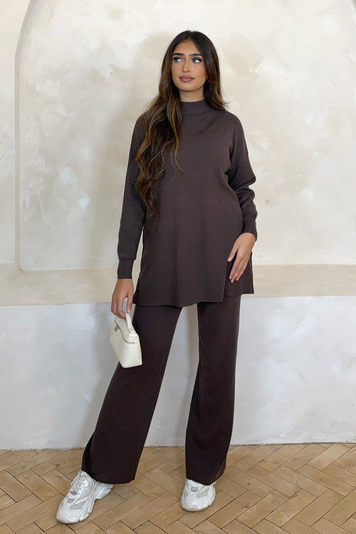 AMELLE COORD SET BROWN