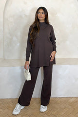 AMELLE COORD SET BROWN