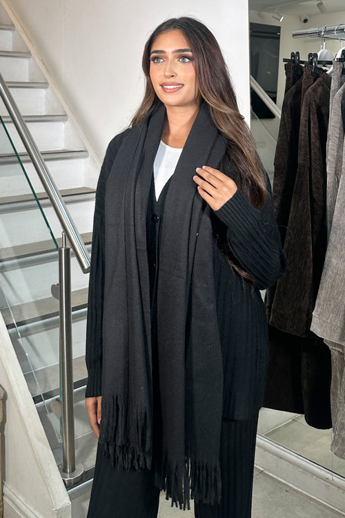 WOOLY SCARF BLACK
