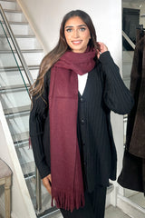 WOOLY SCARF BURGUNDY