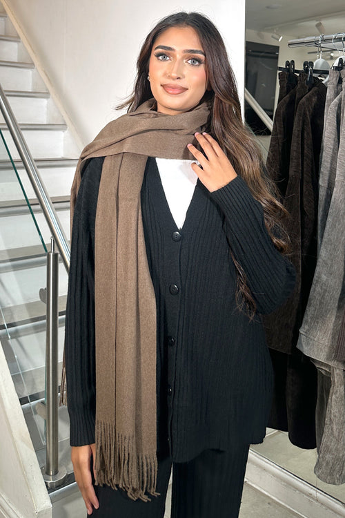 WOOLY SCARF MOCHA